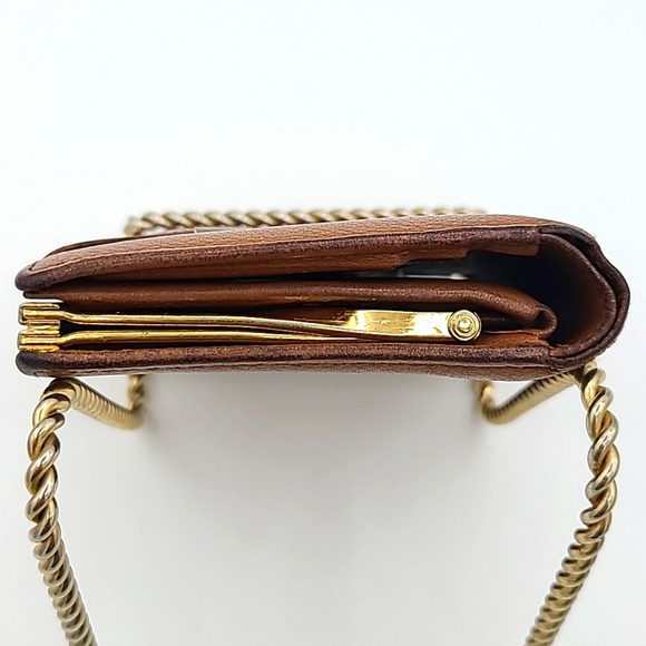 Yves Saint Laurent brown leather kisslock wallet - Picture 4 of 14